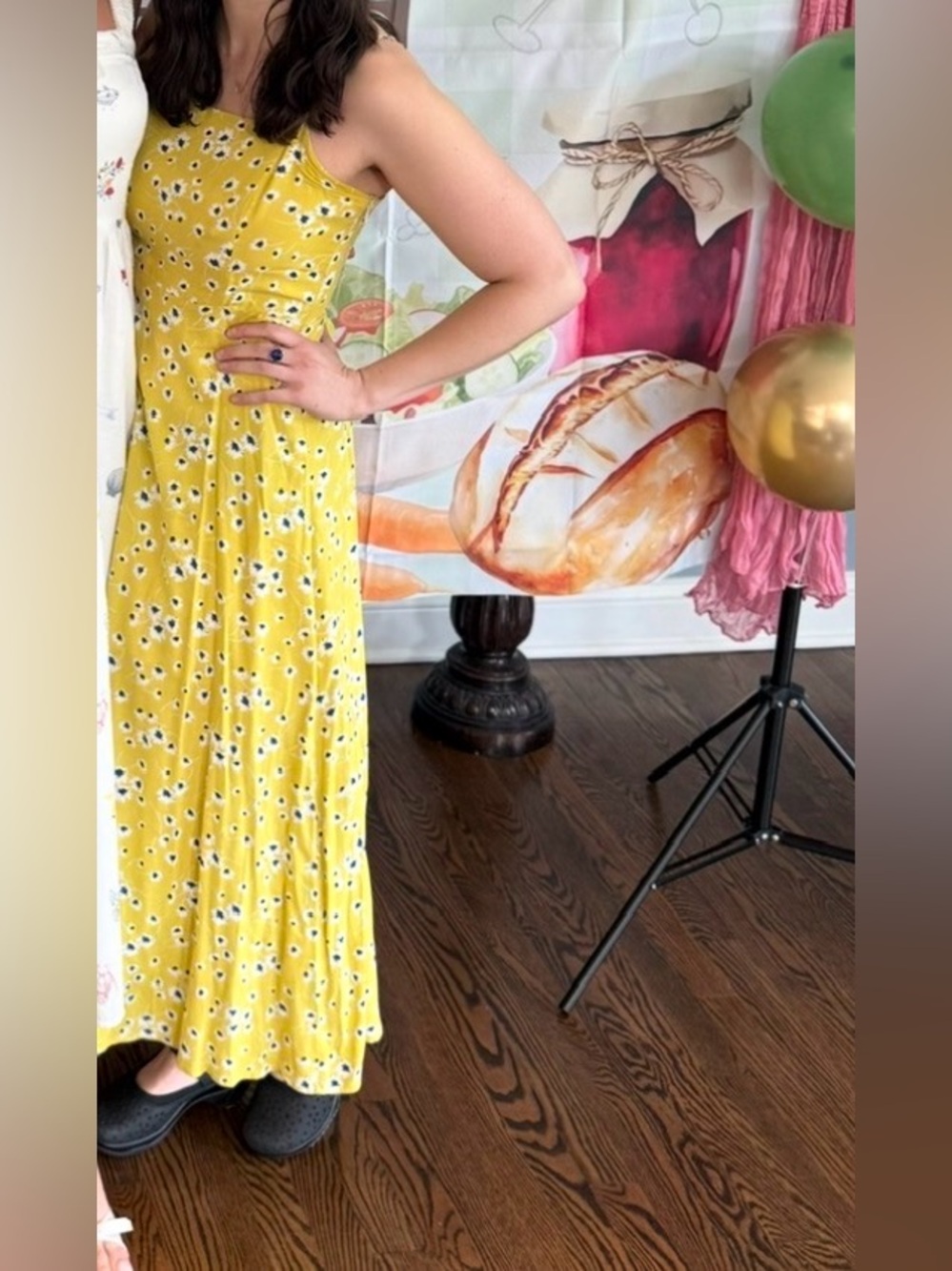 All in Favor Yellow Floral Maxi Dress
